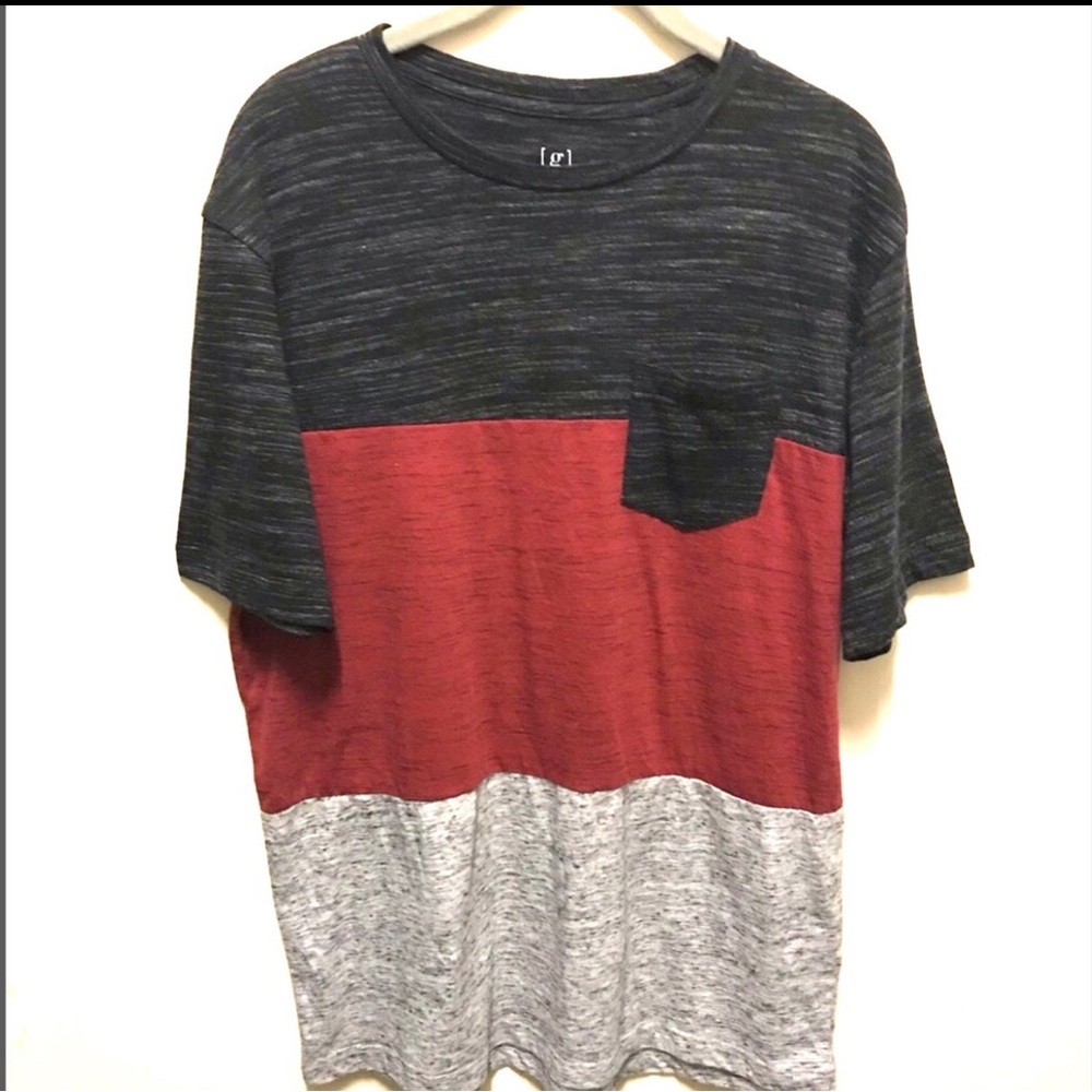 [g] GEORGE Men’s Three Colored Block T-Shirt